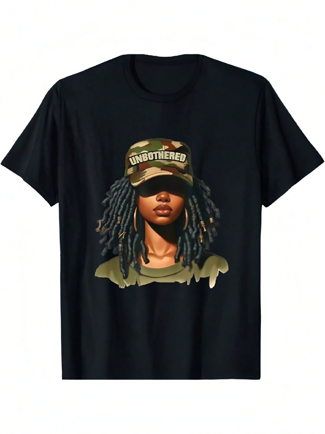 Unbothered Locs Camo Month T-Shirt S разноцветный