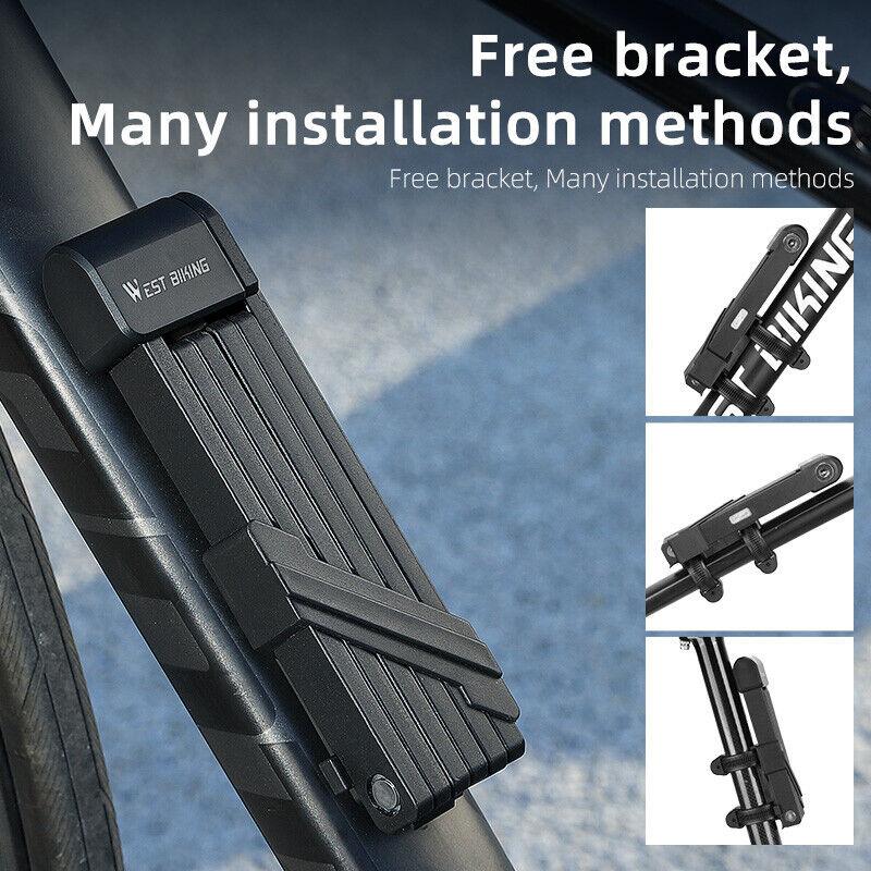 Bike Foldable Lock Antitheft Electric Bike Chainlock Bicycle Padlock Bicycle Motorcycle Safety Lock Bicycle Accessories