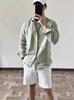 Men's High-End Cotton Linen Crinkled Shirt - Loose, Breathable, Long Sleeve, Sun Protection, Casual Versatile Top