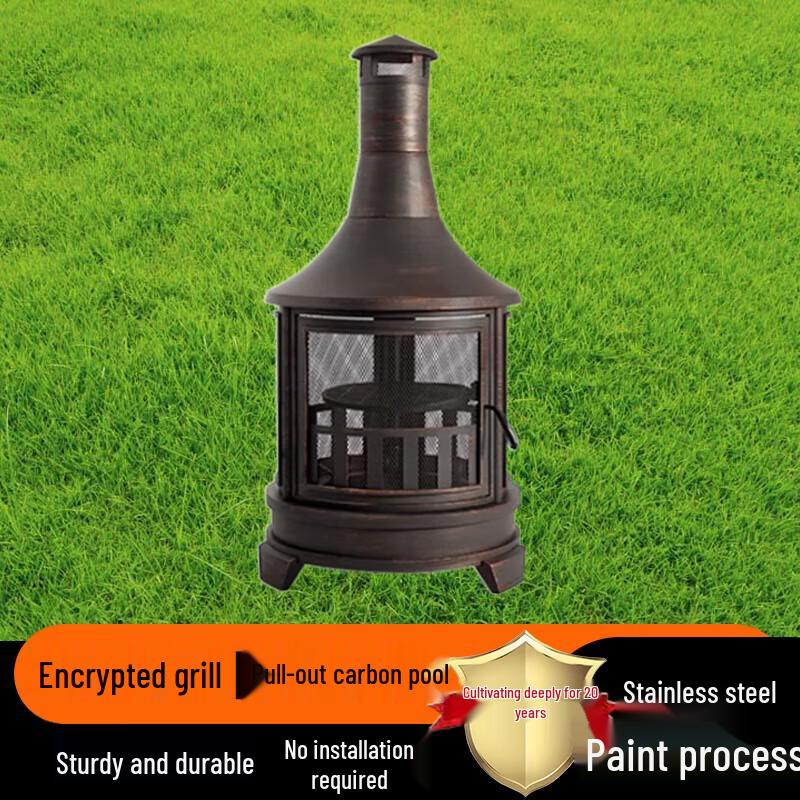 Outdoor Camping Wood Burning Stove with Chimney