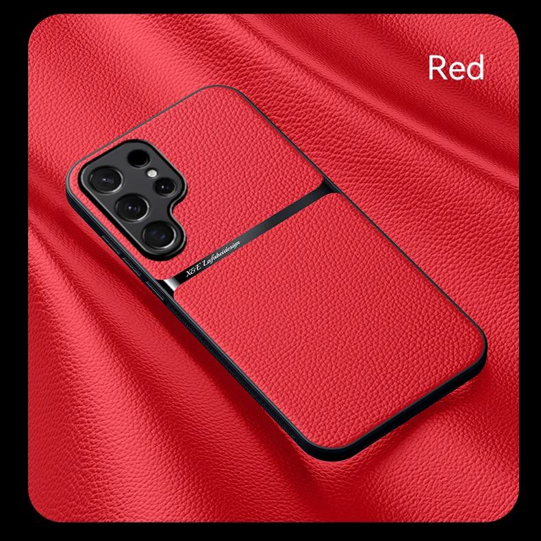 

Магнитный кожаный чехол для телефона Magsafe для Samsung Galaxy S24 S23 S22 S21 Ultra Plus S20 Fe Противоударный чехол Аксессуары для телефона S20 Fe&Case for Samsung красный