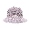 Summer Beads Knitted Hat Hollow Weave Basin Caps Sweet Crochet Bucket Hat  Ladies