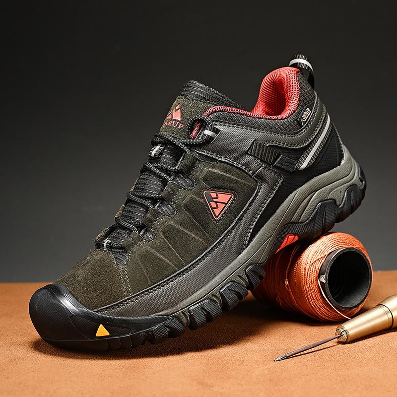 Buty Turystyczne Męskie Zamszowe Buty Outdoor Odporne na Ścieranie Męskie Trekkingowe Chodzenie Polowanie Taktyczne Sneakersy