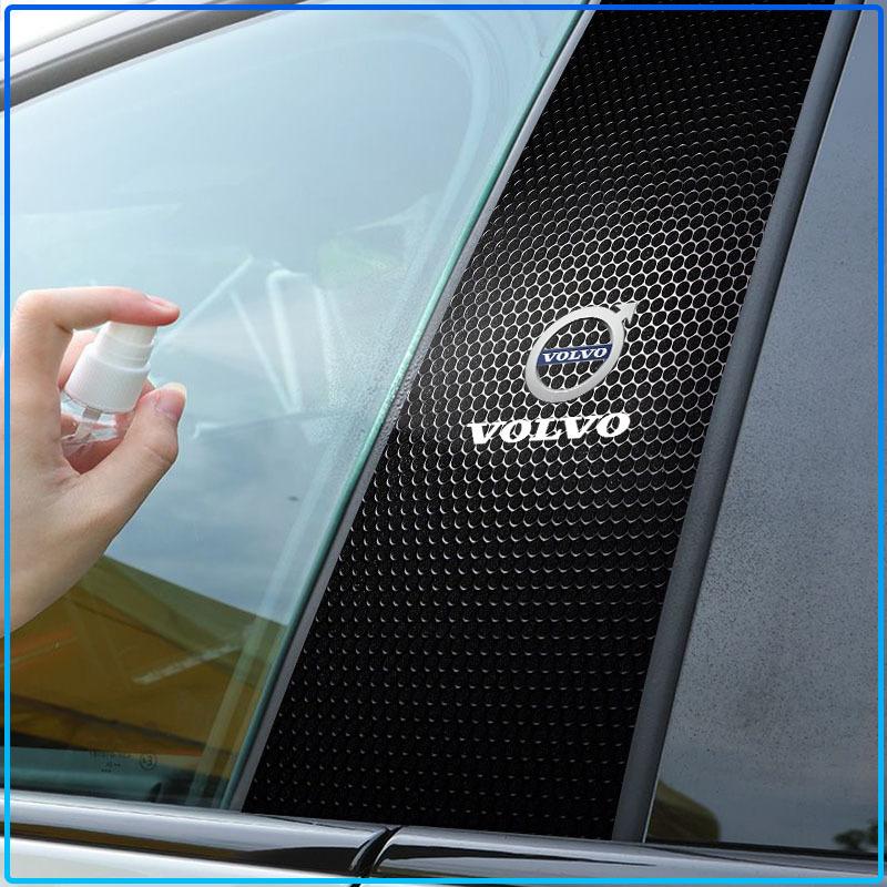 For Volvo S80 XC90 S40 V60 XC60 S60 C70 V50 XC70 V70 2Pcs Car Center Pillar Badge Anti-scratch Protector Films 3D Stickers Decorative