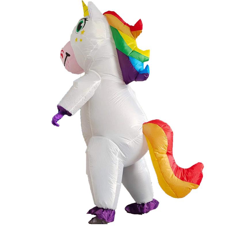 Unicorn Performance Dress Cross Border Christmas Cartoon Doll Cycling Party Dress Love Colorful Unicorn Inflatable Dress
