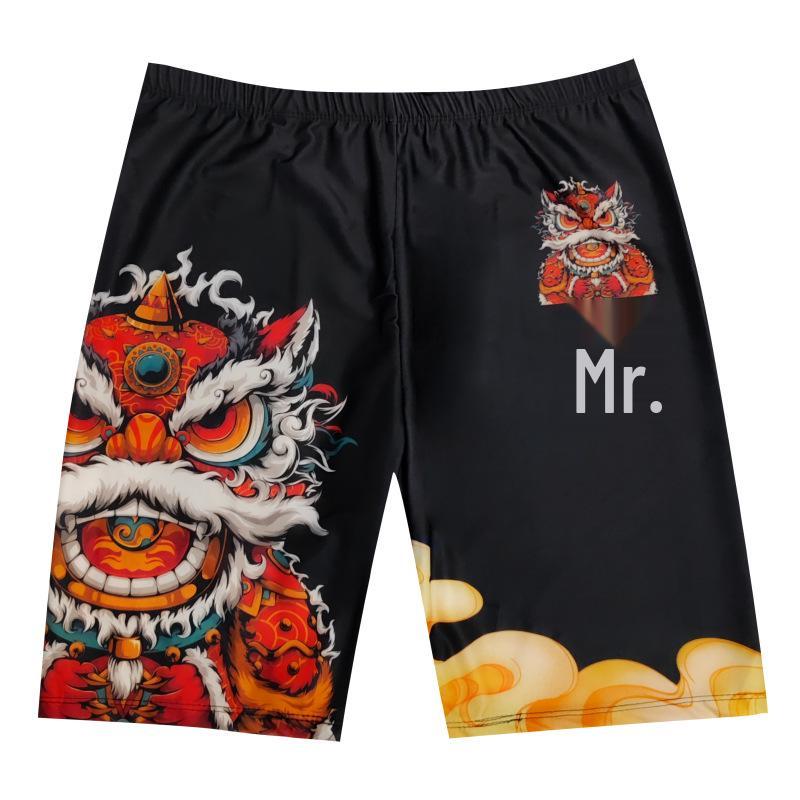 

Мужские быстросохнущие плавки-шорты длиной до колена для пляжа и бассейна One Size (Weight 140-180 Jin)