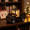 Retro Pickup Truck Decor Christmas Night Light with Snow Lantern, Battery Creative Gifts for Family Operated Decorative LED Lamp Home Bedroom, Holiday