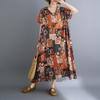 DIMANAF New 2026 Women Plus Size Summer Beach Sundress Loose Casual Maxi Lady Long Dress Floral Print Dress