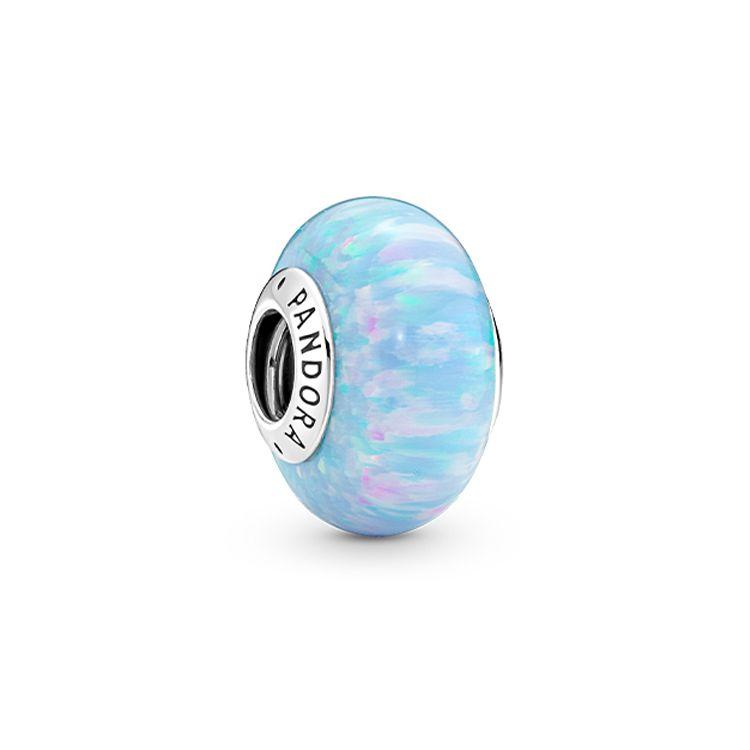 Pandora Shimmering Light Blue Opal Charm Women Jewelry 791691C01 Box