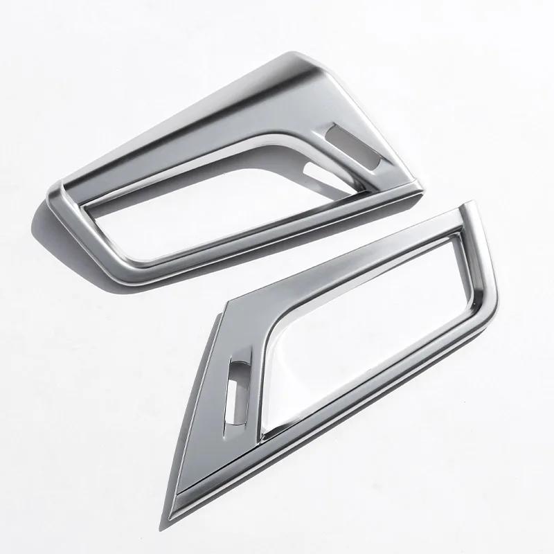 

For BMW 2 Series F45 F46 218i 2015-2018 ABS Chrome/Carbon Fiber Side Air Conditioning Vent Outlet Frame Trim Car Accessories срібний