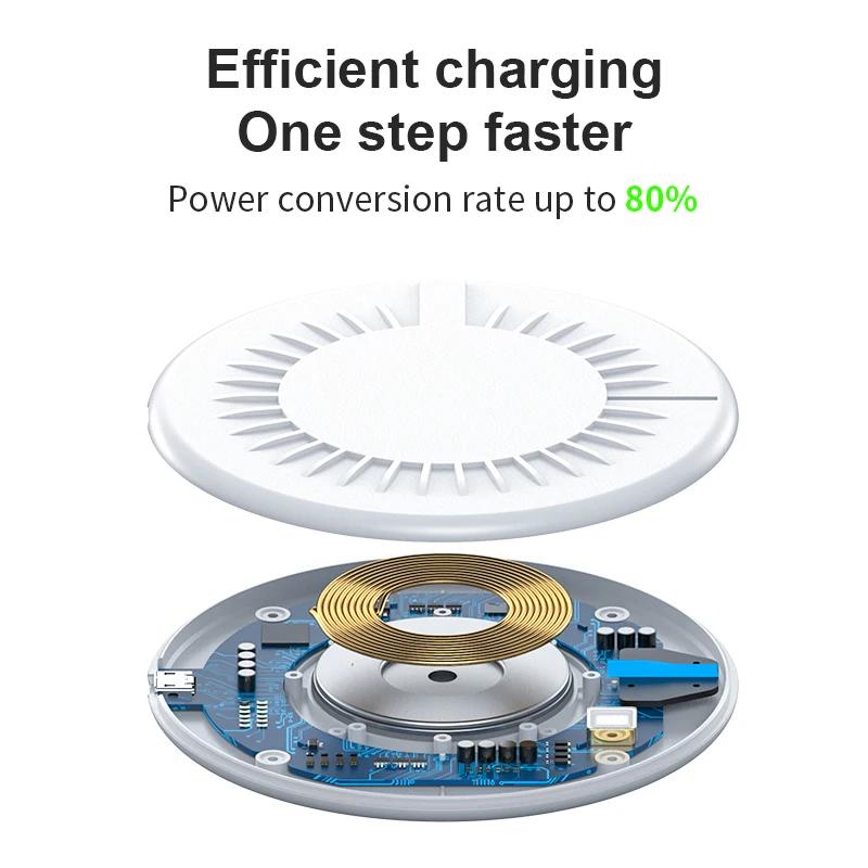 30W Wireless Charging Mobile Phone Wireless Charger Pad for iPhone Samsung Xiaomi Android round Ultra-Thin Fast Desktop Charging