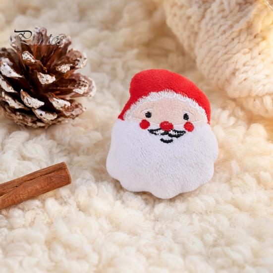 Scratch Resistant Cat Toy Christmas Catnip Plush Toys, Reindeer Gingerbread Santa Stuffed Animal, Interactive Holiday for Kittens, Pet Gift