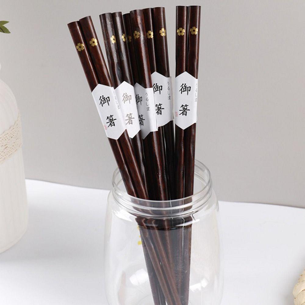 Sushi Noodles Wooden Rustic Elegant Reusable Flatware Chopsticks Tableware Kitchen Utensils