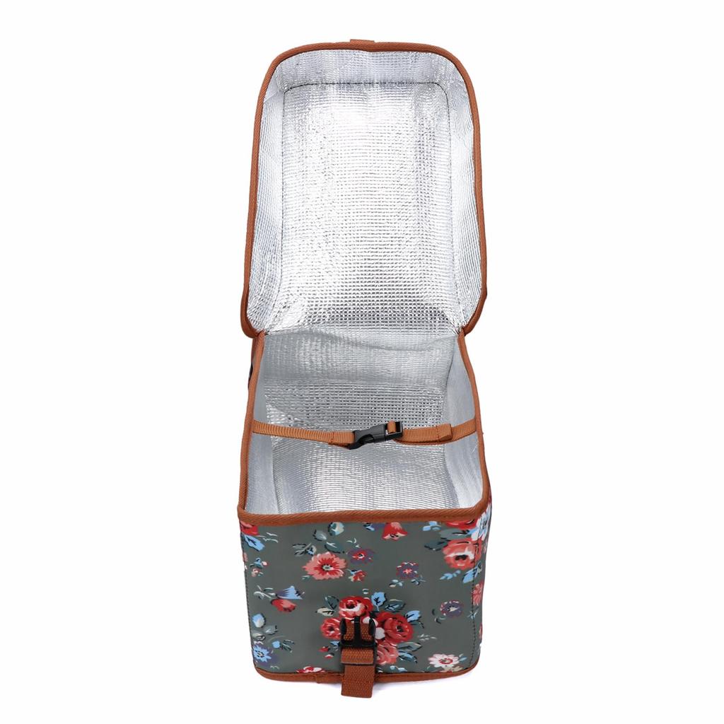 TOURBON Bicycle Rear Bag, Insulated Pannier Bag, Foldable, Large Capacity, Insulated Cooler Bag