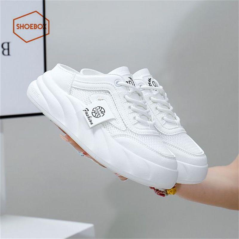 

Mesh little white shoes breathable 2025 casual summer women s shoes popular board shoes soft sole thick sole versatile bread shoes fashion 34
