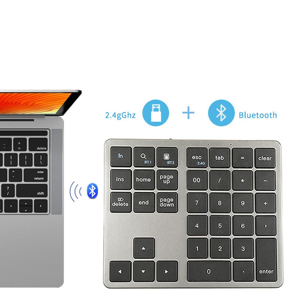 35 Key Numeric Keypad, Wireless Bluetooth -mode Numeric Keypad, Mute, Compatible With Mobile Phones And Computers