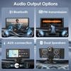 4K Dashcam med Trådlös CarPlay-skärm 1080P Backkamera för Bärbar Bilstereo med CarPlay Android GPS Mirror Link BY-J 10.26in & Bilar,