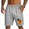 Mens Drawstring Waist Casual Shorts with Tree and Print Relaxed Fit Lightweight Breathable Fabric for Everyday Wear