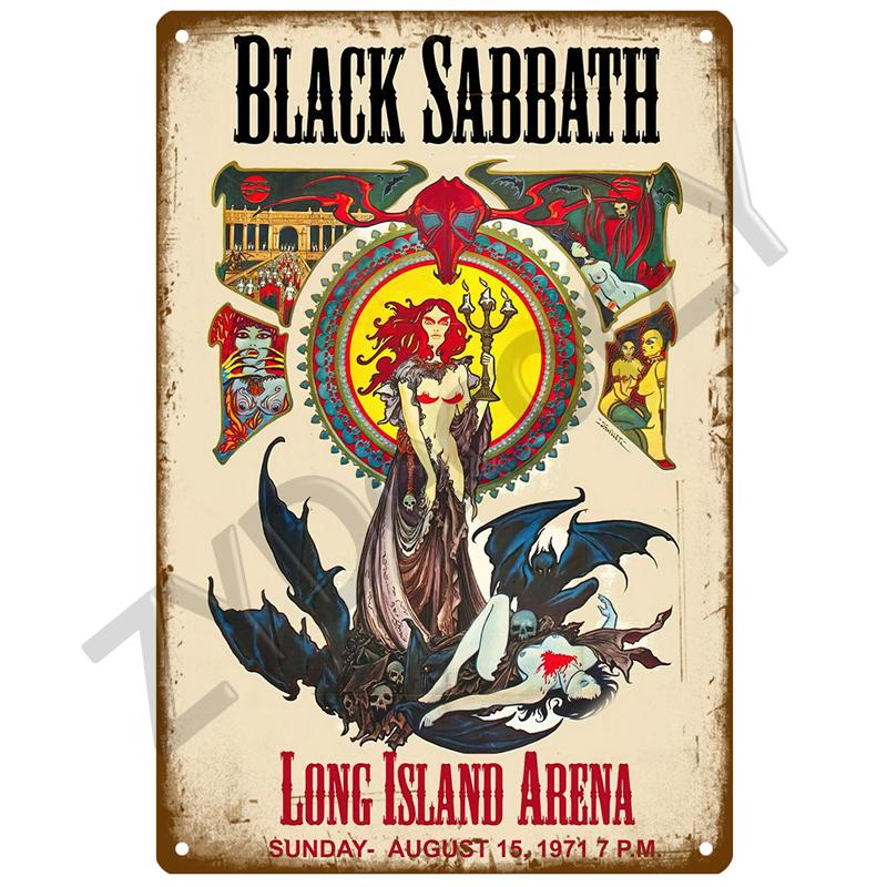 Retro Rock Tin Sign Poster Vintage Wall Poster Metal Sign Decorative Wall Plate Kitchen Plaque Metal Vintage Decor Accessories