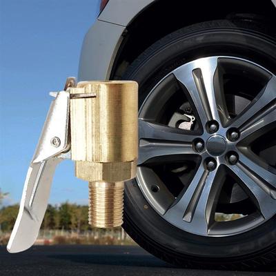 Bico de Ar para Pneu de Carro Latão 8mm Inflador de Roda Válvula Grampo de Bomba de Pneu Adaptador Conector