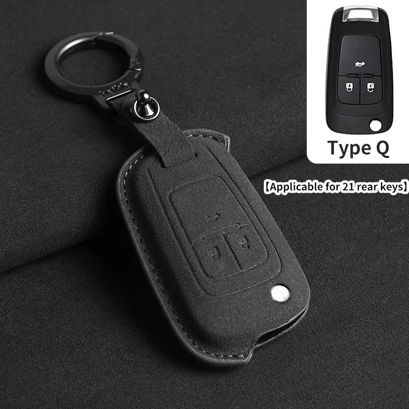 Suede Car Flip Key Case Cover for Chevrolet Cruze Aveo Camaro Epica Lova Sail Spark Opel Astra Corsa for Cruze Spark Orlando