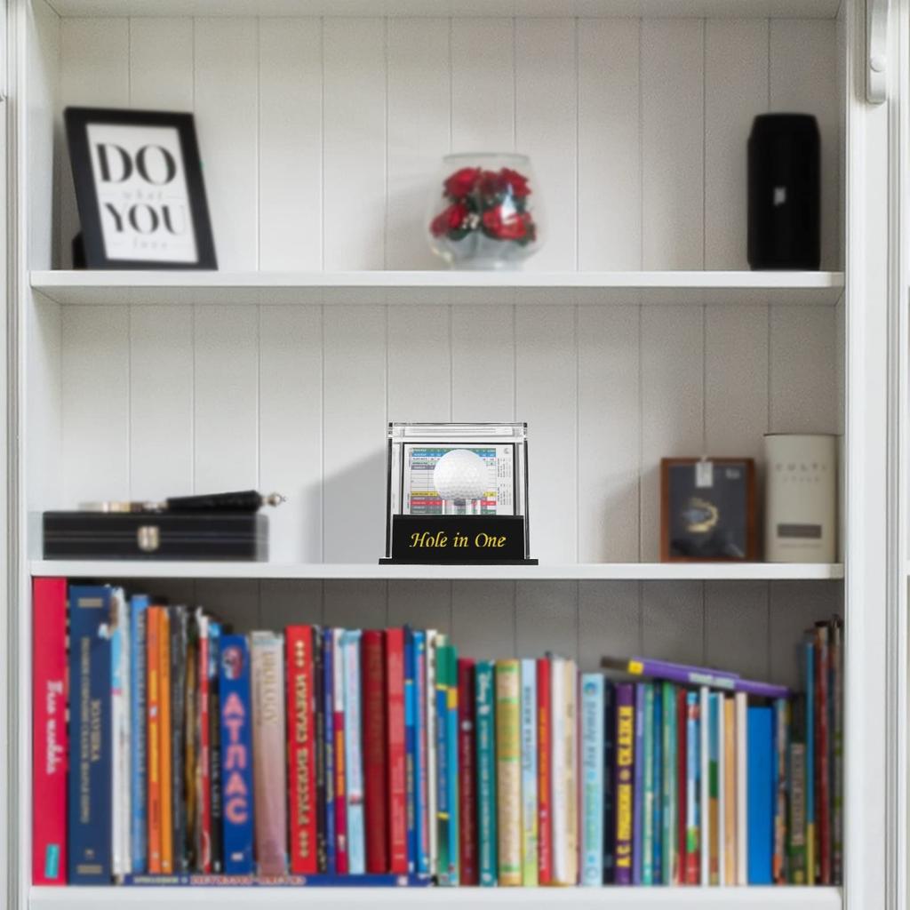 Golfwings Golf Ball Display Case Showcase Collection Stand First Par Birdie Eagle Hole In One (Hole In One)