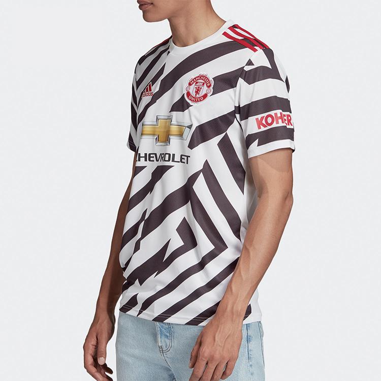 Adidas Manchester United Verze pro hostující fanoušky Sportovní dres Pánské topy Bílý FM4263