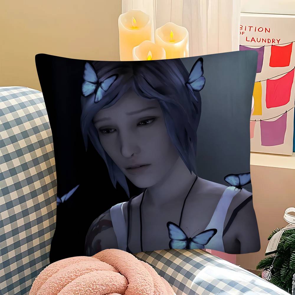 pc Popular Life Is SStrange Adventure Game Pillow Case Fashion Square Pillowcase Bedroom Sofa Room Ins Decoration Leisure