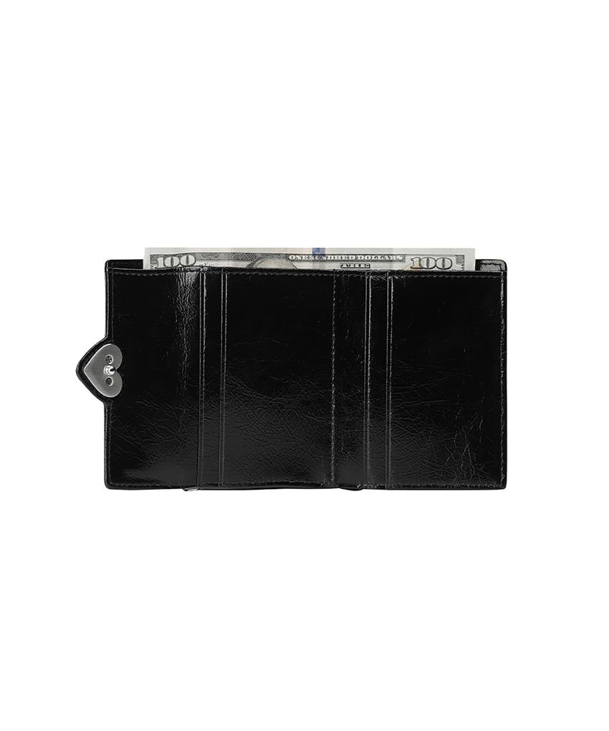 Fennec Crinkle Hearty Frame Wallet - Black