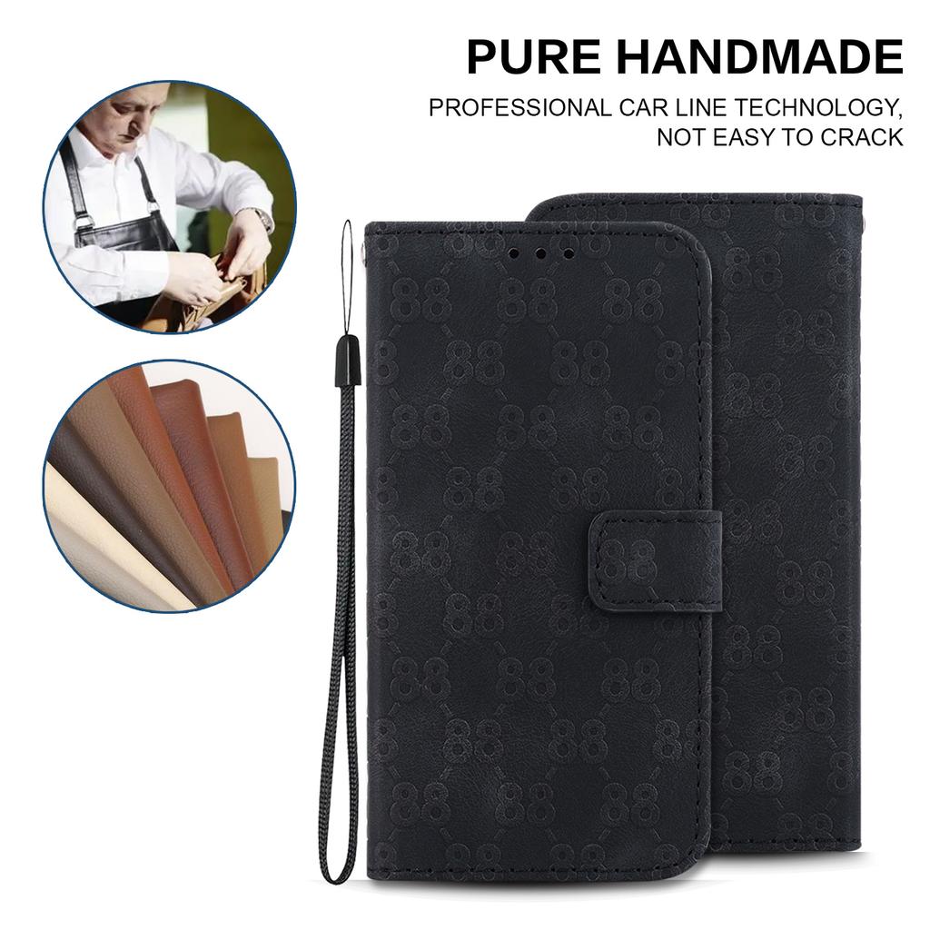 For Realme 11 4G (159.9x73.3x7.95mm) Leather Case Wallet Stand Cover Double 8-Shape