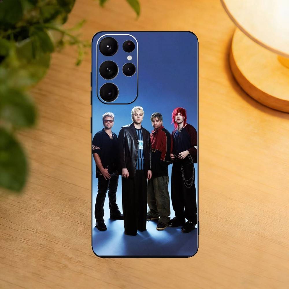 Popular Rock Band 5-5SOS Phone Case For Samsung S25,24,21,22,23,30,Ultra,20,Plus,Fe,Lite,Note Soft Black Cover