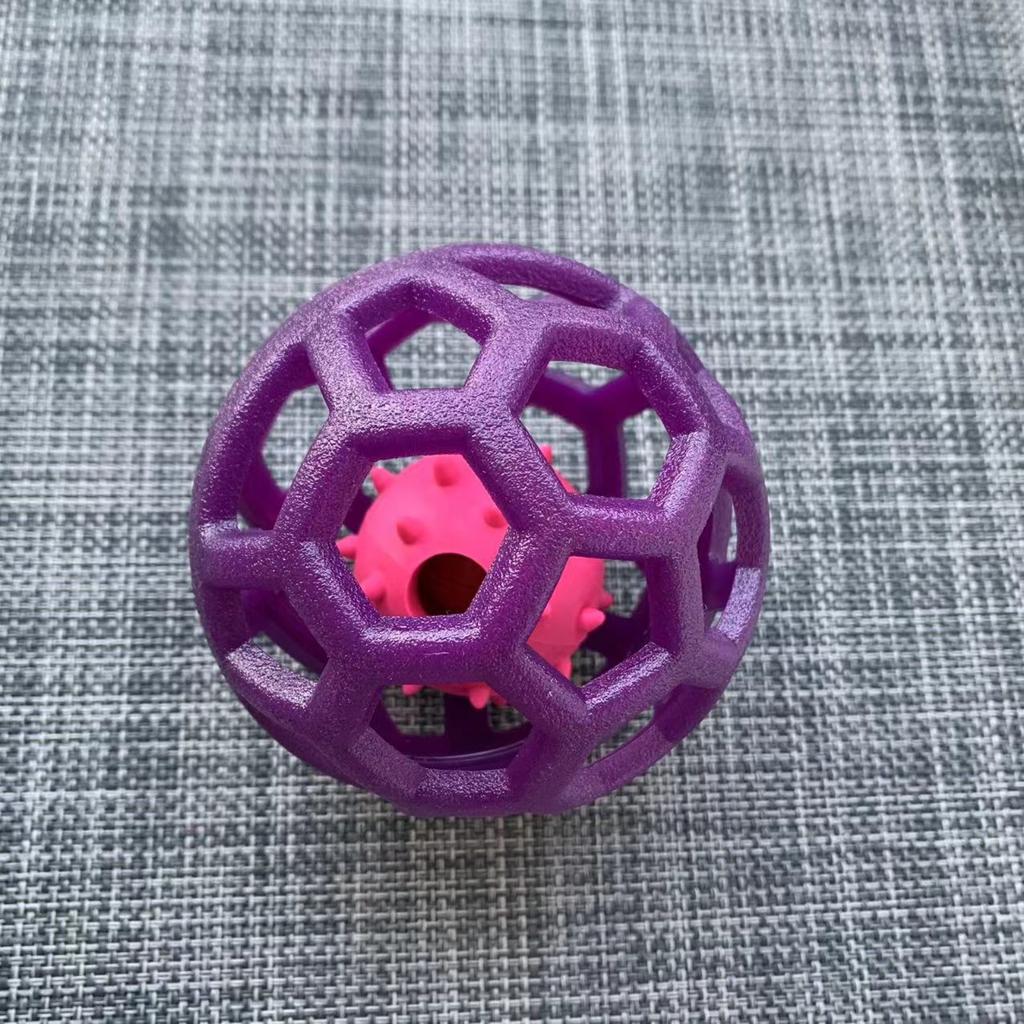 Welpenspielzeugball, Hohl, Elastischer TPR-Ball mit Geräusch, Glocken-Haustierspielzeugball