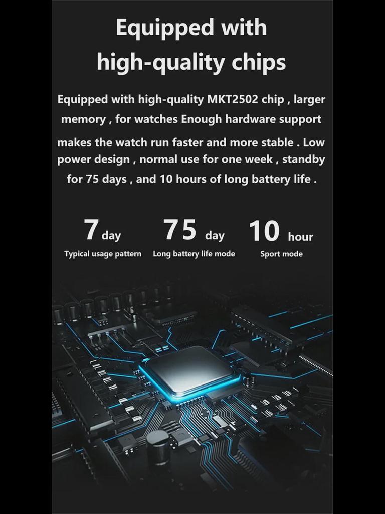 T500+ Smart Watch with Bluetooth Calls & Heart Rate Monitor