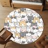 1pc Cat Circle Round Chair Mat Area Rug - Non-Slip, Floor Mat for Office, Bedroom, and Indoor Decor -1002090