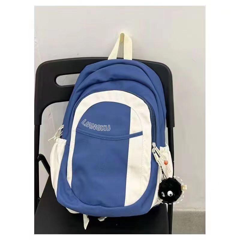 IELGY Schoolbag Female College Students Original Design Sense Niche Simple Versatile Korean Junior High School High School Students Backpack Female