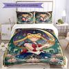 Set copripiumino 3 pezzi (1*Copripiumino + 2*Federe, Senza Nucleo), Set Biancheria da Letto Morbido Stagione Unica con Stampa Sailor Moon, Regalo Decorazione Camera da Letto