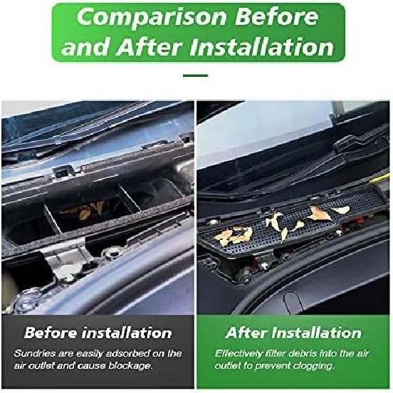 Fit for 2017-2020 Model 3 Air Intake Grille, ABS Plastic Air Vent Protection Cover, Inlet Cover, Protect Net Moth Leaves Insect Guard