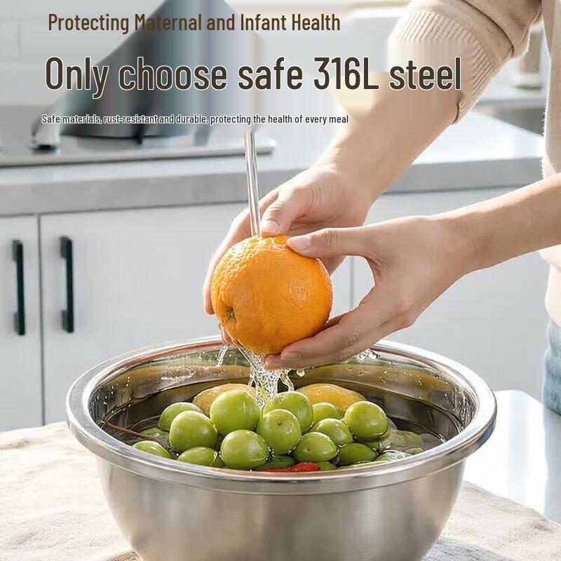 MAXCOOK Утолщенная миска для смешивания из нержавеющей стали 316L