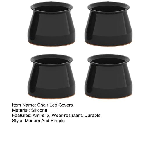 4 Adet Sandalye Ayağı Zemin Koruyucu Sert Ahşap Zeminler Keçe Pedler Yastık Silikon Mobilya Ayağı Koruyucuları Yapıştırıcı Gerekmez Elastik Kapaklar