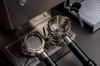 La mellow Hybrid Portafilter 58mm for E61 Group Head Espresso Machines, Bottomless with Double Spout, Removable Blind Filter Basket Included