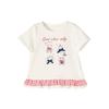 DiSa Girls' Summer Plaid Patchwork T-Shirt