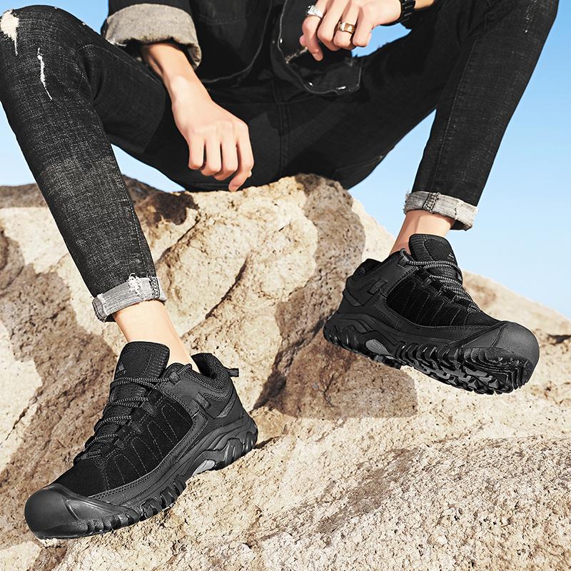 Buty Turystyczne Męskie Zamszowe Buty Outdoor Odporne na Ścieranie Męskie Trekkingowe Chodzenie Polowanie Taktyczne Sneakersy