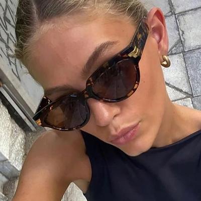 Retro Fashion Cat Eye Sunglasses Women Large Frame Sun Glasses Brand Designer Unisex   Female Shades Leisure Eyewear Uv400