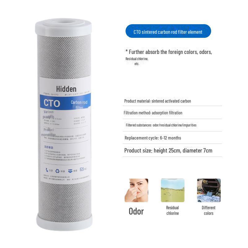 Universal 10-Inch Activated Carbon Water Purifier with 3-Stage Filter