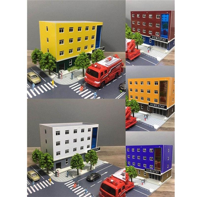 1/150 N Scale Building Model Japanese Modern City Building Train Scene Miniature Sand Table Landscape DIY Assembly Model Toy