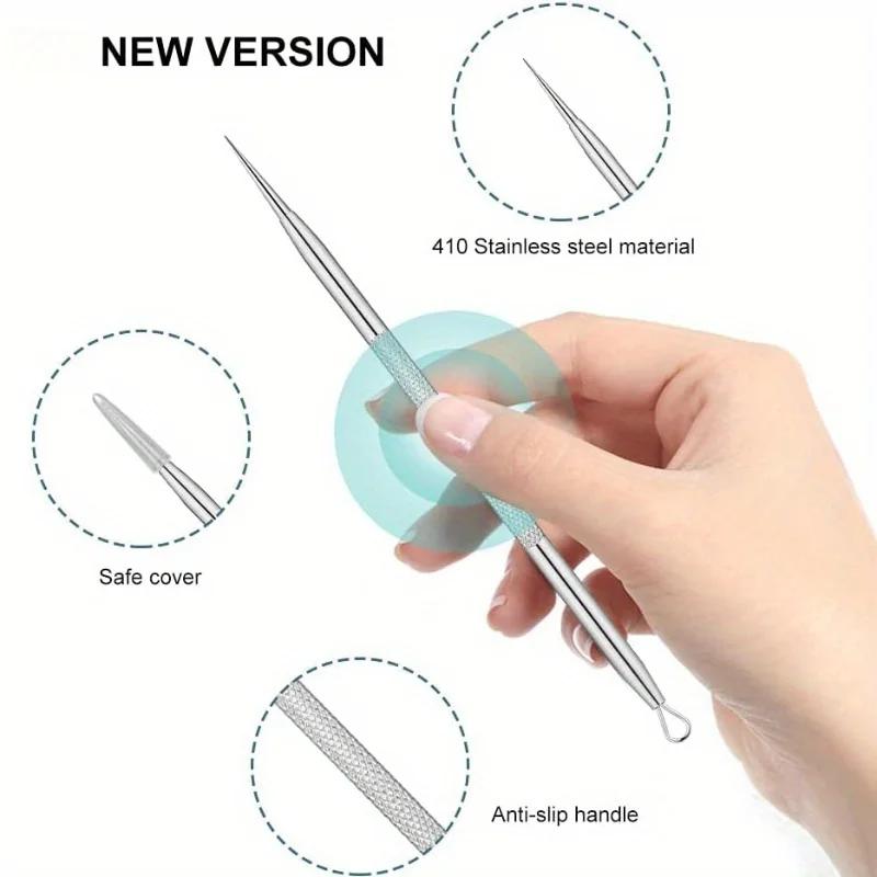 Pimple Extractor Tools,Blackhead Remover,Pimple Popper,Acne Removal Kit Risk Free Treatment,Whitehead Popping,Blackhead Tweezers