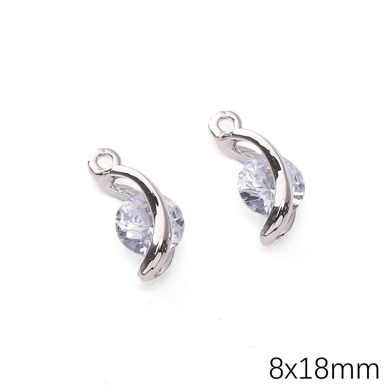 Alloy Zircon Love Butterfly Snowflake Pendant DIY Beaded Handmade Bracelet Necklace Ornament Accessories