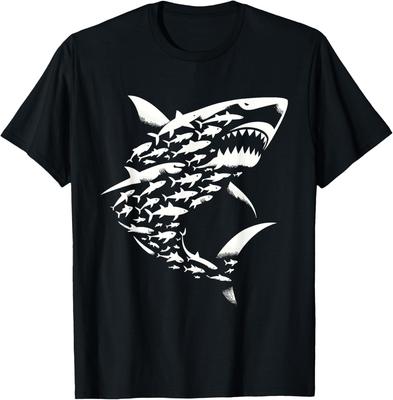 Shark School Grafik T-Shirt Unisex Cool Wissenschaft Meeresbiologie T-Shirt