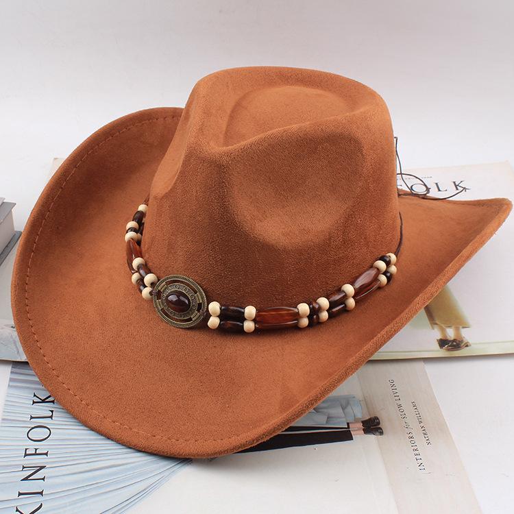 Western Cowboy Style Tibetan Fashion Top Hat Autumn/Winter New Collection Deer Skin Velvet Large Edge Riding Hat