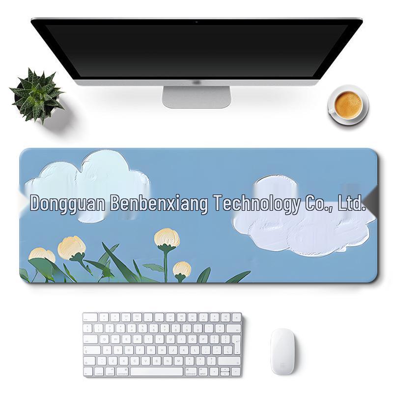 Extra Large Custom Girl's Cute Office Desk Mat - Non-Slip Landscape Style Mouse Pad